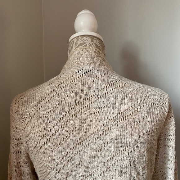 Eileen Fisher Natural Karma Ripple Stitch Cardigan - Picture 8 of 11